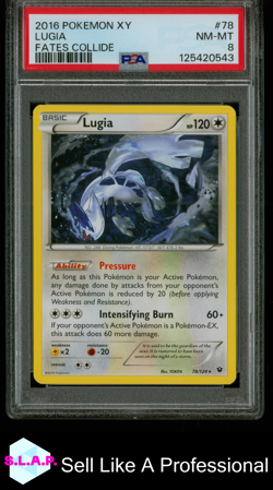 LUGIA FATES COLLIDE POKEMON XY FATES COLLIDE 2016 78 PSA 8 - Image 1