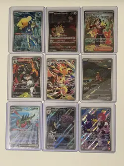 Pokemon Destined Rivals Illustration Rare Full Art Lot of 9 All NM - Image 1
