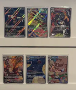 Pokemon Destined Rivals Card Lot - 6 IR Illustration Rares - Full Arts - Image 1