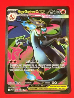 Mega Charizard X ex 109/094 Me02: Phantasmal Flames Holo Pokemon Card - Image 1