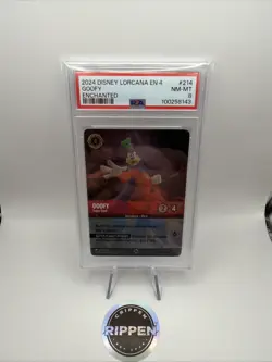 2024 Disney Lorcana ENCHANTED Goofy Super Goof #214 PSA 8 - Image 1