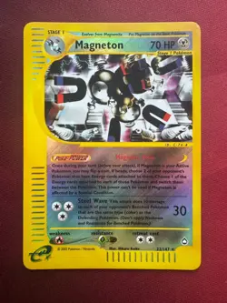 MAGNETON 22/147 Aquapolis REVERSE HOLO RH rare E-Series Pokemon TCG card VLP-NM - Image 1