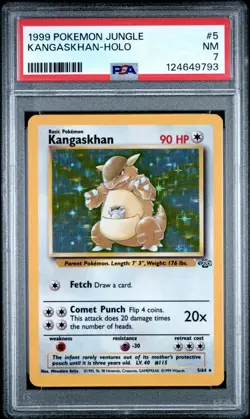 PSA 7 NM Pokemon TCG Kangaskhan 05/64 Jungle Holo - Image 1