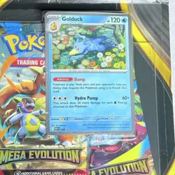 Pokemon TCG Mega Evolutions 3 Pack Blister (Goldduck Promo) Brand New Sealed 🚚✅ - Image 2