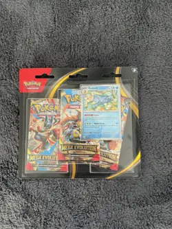 Pokemon TCG Mega Evolution Golduck 3 Pack Blister Brand New and Sealed - Image 1