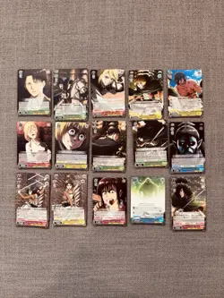 Weiss Schwarz Attack On Titan Mixed Card Lot, ENG NM SR, RR, R - Image 4