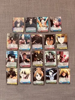 Weiss Schwarz Attack On Titan Mixed Card Lot, ENG NM SR, RR, R - Image 5