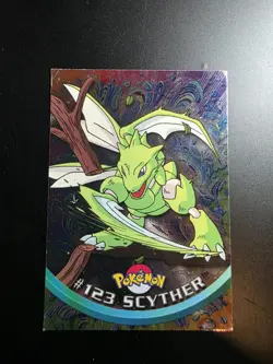 2000 Topps Pokemon TV #123 Scyther Foil Series 3 - Image 1