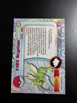 2000 Topps Pokemon TV #123 Scyther Foil Series 3 - Image 2