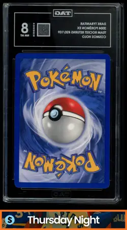 2004 POKEMON EX TEAM ROCKET RETURNS #20/109 DARK TYRANITAR COSMOS HOLO TAG 8 - Image 2