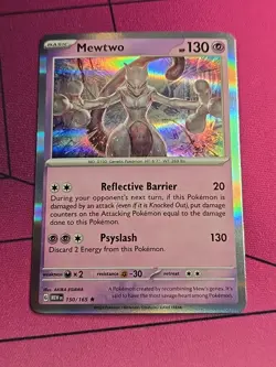 Mewtwo # 150/165 SV Scarlet & Violet Pokemon 151 Near Mint Reverse Holo English - Image 1