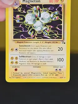 Pokemon TCG Magneton Fossil Set Non-Holo 26/62 Rare Vintage - Image 4