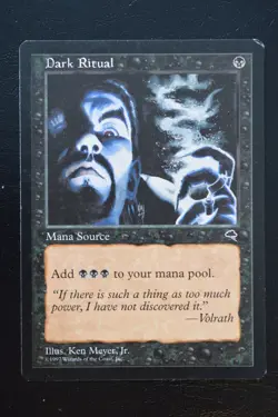 Magic The Gathering MTG DARK RITUAL Tempest MP Moderately Played - Image 1