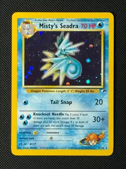 Pokemon Cards Misty's Seadra 9/132 Holo Gym Heroes Holo Rare NM - Image 1