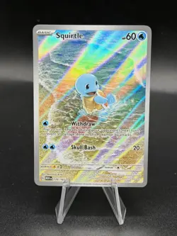 Pokemon TCG Squirtle 170/165 Scarlet & Violet 151 Illustration Rare Holo Card - Image 1