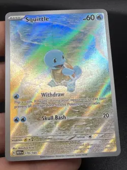 Pokemon TCG Squirtle 170/165 Scarlet & Violet 151 Illustration Rare Holo Card - Image 2