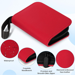 1 Pocket Card Binder - Trading Card Album, Holds 40 Cards, Red - Image 2