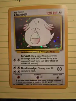 Pokemon Card Chansey 1999 Holo Rare Base Set 3/102 - Image 1