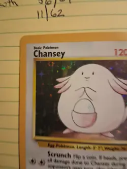 Pokemon Card Chansey 1999 Holo Rare Base Set 3/102 - Image 5