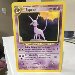 Pokemon Espeon Neo Discovery Rare Regular 20/75 70 HP Stage 1 English TCG Card - Image 1
