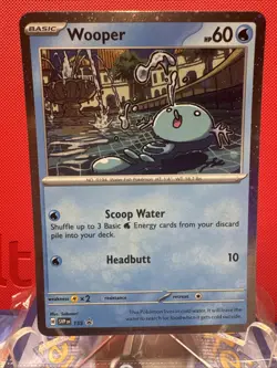 Wooper Cosmos Holo Black Star Promo SWIRL - SVP155 Pokemon Card NM - Image 1