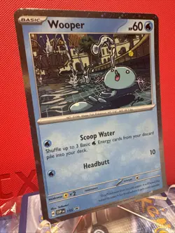 Wooper Cosmos Holo Black Star Promo SWIRL - SVP155 Pokemon Card NM - Image 2
