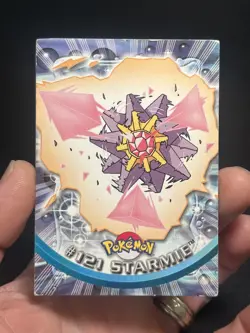 #121 Starmie Topps TV Animation Series 3 Pokemon Card 2000 Blue Logo - Image 1