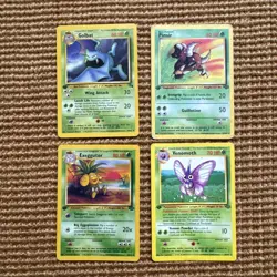 1st Editions (4 Cards) Pokemon TCG Jungles and Fossil - Image 1