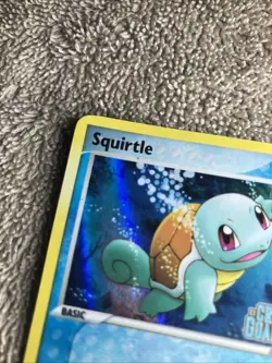 Pokemon TCG Squirtle Stamped Reverse Holo Card 63/100 EX Crystal Guardians LP - Image 2