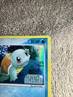 Pokemon TCG Squirtle Stamped Reverse Holo Card 63/100 EX Crystal Guardians LP - Image 3