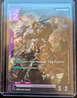 Gundam Barbatos 1st Form GD02-054 English Legend Rare Dual Impact Gundam Card - Image 1