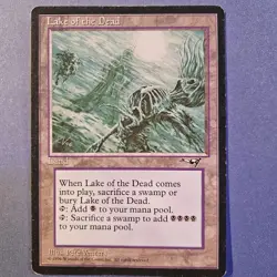 MTG Lake of the Dead Alliances 1996 Rare Land Reserved List MP/HP - Image 1