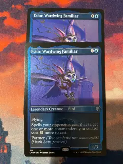 MTG Commander Legends Esior Wardwing Familiar Foil Etched x 2 - Image 1