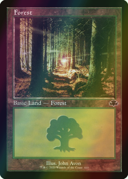 MTG Forest (410) Foil ** Dominaria Remastered ** English - Image 1