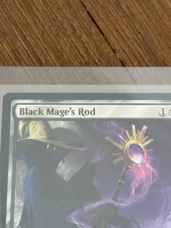 MTG Magic the Gathering Black Mage Rod Final Fantasy Misprint (Crimp Error) - Image 2
