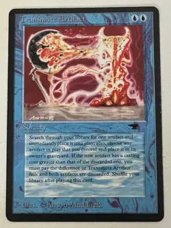 Magic the Gathering MTG Antiquities Transmute Artifact LP- (Beta Bob) - Image 1