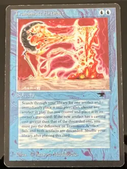 Magic the Gathering MTG Antiquities Transmute Artifact LP- (Beta Bob) - Image 3
