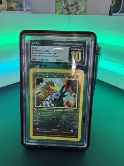 DOUBLE SWIRL Pokemon Entei Movie Promo #34 WOTC Black Star CGC Pristine 10 - Image 1