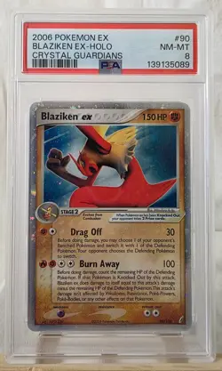 2006 Pokemon EX Crystal Guardians Blaziken-EX-Holo #90 PSA NM-MT 8 *New Grading* - Image 1
