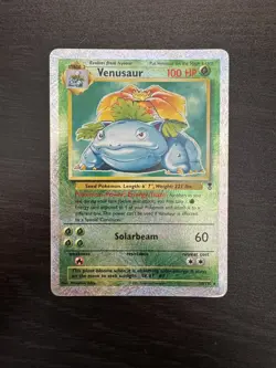 2002 Pokemon Legendary Collection Venusaur 18/110 Reverse Holo Foil WOTC LP - Image 4