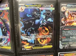 Pokemon Mega Charizard X EX 125/094 SVP Holo Mega Evolution Card English - Image 1