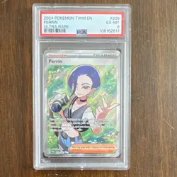 Pokemon TCG Perrin 209/167 Twilight Masquerade Ultra Rare Holo PSA 6 2024 - Image 1