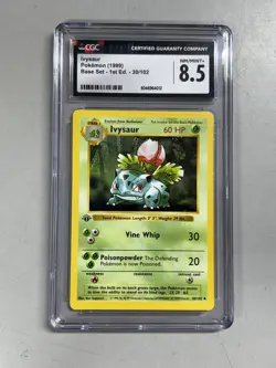 Pokemon Ivysaur 1st Edition Shadowless Base Set #30 CGC 8.5 NM/Mint 1999 - Image 1