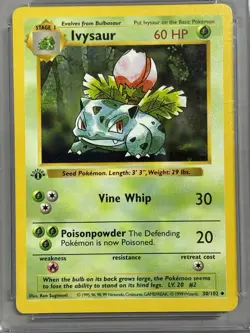 Pokemon Ivysaur 1st Edition Shadowless Base Set #30 CGC 8.5 NM/Mint 1999 - Image 2