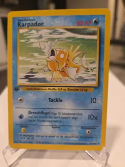 Pokemon Magikarp Karpador German 1st Edition Base Set Uncommon Card 35/102 - Image 2