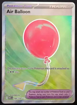 NM + Air Balloon # 166/132 ME01: Mega Evolution Ultra Rare Pokemon TCG - Image 2