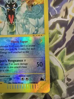 2003 POKEMON Skyridge Reverse Holo Rare Gyarados 11/144 - Image 4