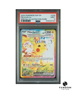 PSA 9 MINT Pikachu ex 238/191 Pokemon Surging Sparks Special Illustration Rare - Image 1