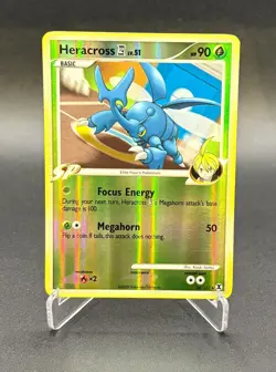 Pokemon Heracross 24/111 - Rare Reverse Holo Platinum Rising Rivals 2009 - LP - Image 1