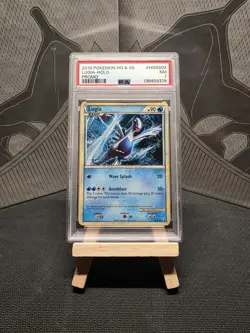 2010 POKEMON HEARTGOLD & SOULSILVER PROMO #HGSS02 LUGIA-HOLO PSA 7 - Image 1